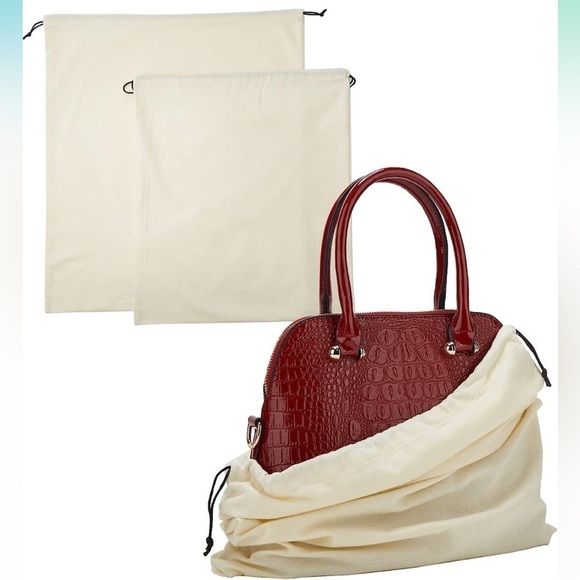 Unbranded Handbags - 2 Pack Dust Cover Bags Drawstring Storage Pouches 2 Sizes